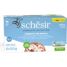 Schesir Ton ve Levrek Tam ve Dengeli Jöleli Multipack Kedi Konservesi 6 x 50 Gr.
