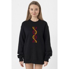 Tshirthane Sarı Kırmızı Dna Siyah Kadın 2ip Sweatshirt
