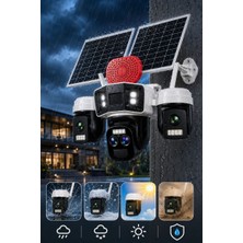 Ventus O-Kam 4075 12MP 10X Zoom 4 Lens 3 Ekran UltraHD 4G Solar Akıllı Güvenlik Kamerası Turkcell Sim Kart