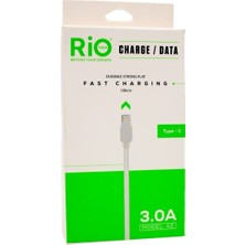 Rio Battery Rio Tech Type-C 3.0A 100CM Hızlı Şarj ve Data Kablosu