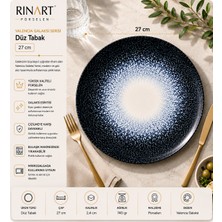 Rinart Porselen Valencia Galaksi Büyük Boy Servis Sunum Tabağı 27 cm