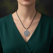 Alooya Vegvisir Viking Pusula Kolye Deri İp Kolye