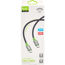 Rio Battery Rio Tech 60W USB Type-C Hızlı Şarj ve Data Kablosu 1 Metre