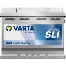 Varta Dynamic Slı D24 12 V 60 Ah 540 Cca Akü - 2026