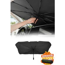 Omilife Katlanabilir Araç Ön Cam Güneşliği Şemsiye Tip Oto Güneş Koruyucu 130 x 70 cm