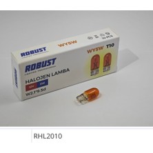 Onkar RHL2010 T10 5W Büyük Dipsiz Ampül TURUNCU(AMBER)10LU