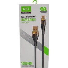 Rio Battery Rio Tech Hızlı Şarj ve Data Kablosu USB To Type-C 1000MM
