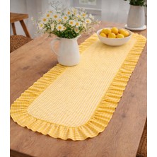 ŞAH TEXTILE DESIGN Pötikareli Sık Fırfırlı Leke Tutmaz Runner 40X110
