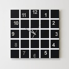 Decotimex Vısıon Duvar Saati 40 x 40 (Siyah - Beyaz - Krom)