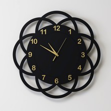 Decotimex Avalon Duvar Saati 45 x 45 (Siyah - Gold)