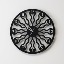 Decotimex Pearl Duvar Saati 40 x 40 (Siyah - Krom)