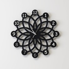 Decotimex Noble Duvar Saati 40 x 40 (Siyah - Krom)