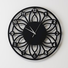 Decotimex Premıum Duvar Saati 45 x 45 (Siyah - Krom)