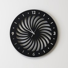 Decotimex Elegant Duvar Saati 40 x 40 (Siyah - Krom)