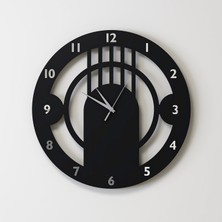 Decotimex Vıenna Duvar Saati 45 x 45 (Siyah - Krom)