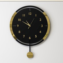 Decotimex Harmony Duvar Saati 45 x 60 (Siyah - Gold)