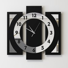 Decotimex Essence Duvar Saati 45 x 45 (Siyah - Krom)