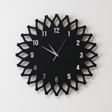 Decotimex Monaco Duvar Saati 45 x 45 (Siyah - Krom)