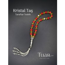 Tuan Collection Fanatik Taraftar El Işçiliği Tesbih 8mm Hediye Sarı Kırmızı  Küp Kesim
