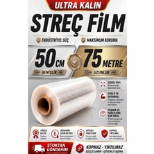Palet Streç Film 50 cm En * 75 mt Uzunluk 1 Bobin 1 kg