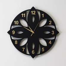Decotimex Olympus Duvar Saati 45 x 45 (Siyah - Gold)