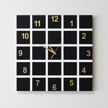 Decotimex Vısıon Duvar Saati 40 x 40 (Siyah - Gold)