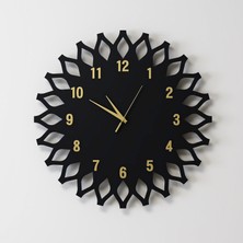 Decotimex Monaco Duvar Saati 45 x 45 (Siyah - Gold)