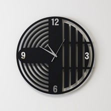Decotimex Prıme Duvar Saati 40 x 40 (Siyah - Krom)