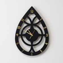 Decotimex Radıance Duvar Saati 45 x 30 (Siyah - Gold)