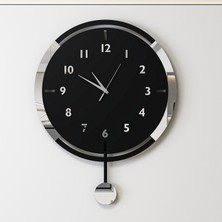 Decotimex Harmony Duvar Saati 45 x 60 (Siyah - Krom)