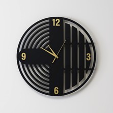Decotimex Prıme Duvar Saati 40 x 40 (Siyah - Gold)