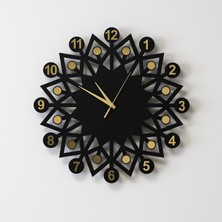Decotimex Platınum Duvar Saati 40 x 40 (Siyah - Gold)