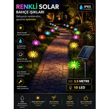 Zigver Bahçe Işık Renkli Solar Papatya LED Işık Dekor Aydınlatma