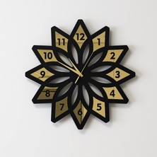Decotimex Deluxe Duvar Saati 40 x 40 (Siyah - Gold)