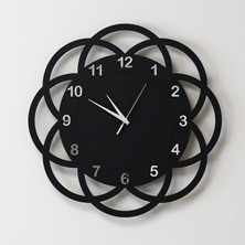 Decotimex Avalon Duvar Saati 45 x 45 (Siyah - Krom)