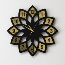 Decotimex Amber Duvar Saati 45 x 45 (Siyah - Gold)