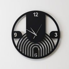 Decotimex Lotus Duvar Saati 40 x 40 (Siyah - Krom)