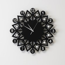 Decotimex Platınum Duvar Saati 40 x 40 (Siyah - Krom)