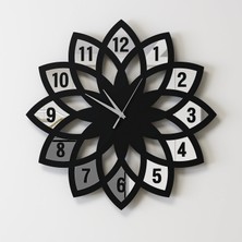 Decotimex Amber Duvar Saati 45 x 45 (Siyah - Krom)