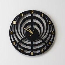 Decotimex Nexus Duvar Saati 40 x 40 (Siyah - Gold)