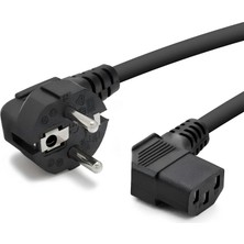 Mn6 MN55PKL Kasa Güç Kablosu C13 3 Pin 1 mm 500W L Tip 1.8 M Siyah - Pc, Monitör, Ups ve Yazıcı Uyumlu