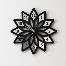 Decotimex Deluxe Duvar Saati 40 x 40 (Siyah - Krom)