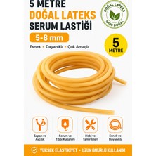 Hobialem 5 Metre Doğal Lateks Serum Lastiği 5-8 mm Sapan Lastiği Esnek Dayanıklı Hortum Diren Lastiği
