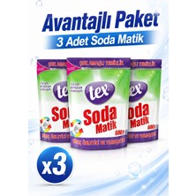 Tex 3'lü Avantaj Paket - Tül Perde Temizleyici Soda Matik - Kireç Önleyici ve Yumuşatıcı