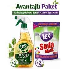 Tex 4'lü Yüzey Temizleyici Seti - 2 Adet Arap Sabunu ve 2 Adet Soda Matik