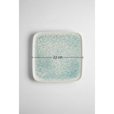 6'lı Verona Kare Servis Tabağı 22X22CM Dijital Asel Rinart