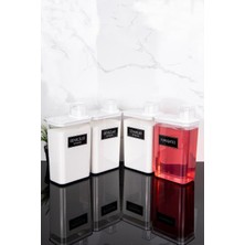 Dolkin Home 4lü Kendinden Ölçekli Deterjanlık Kutusu Seti Renkliler Beyazlar Siyahlar Yumuşatıcı Etiketli 3000ML