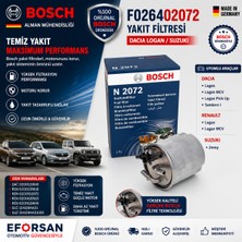 Bosch Orijinal F026402072 8200619849 Yakıt Filtresi Dacia Renault Suzuki Uyumlu