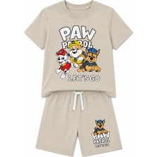 Yiğit Butik Erkek Çocuk Baskılı Şortlu Takım Kısa Kollu Yazlık Alt Üst Takım