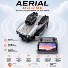 Ayers Aerial Drone Elektrikli Ayarlanabilir Lensli Ekranlı Kumanda Brushless Motor Optik Akış Hover Headless Mode Katlanabilir Drone